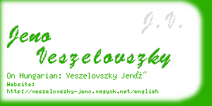jeno veszelovszky business card
